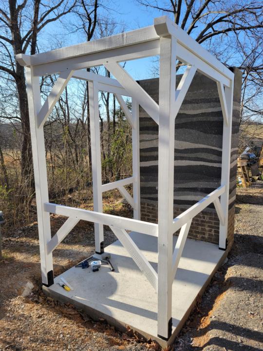 Rammed Earth Shower Progress