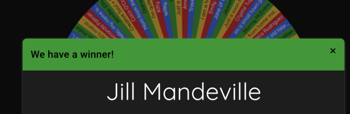 Winning Wednesday, Congrats to Jill! 