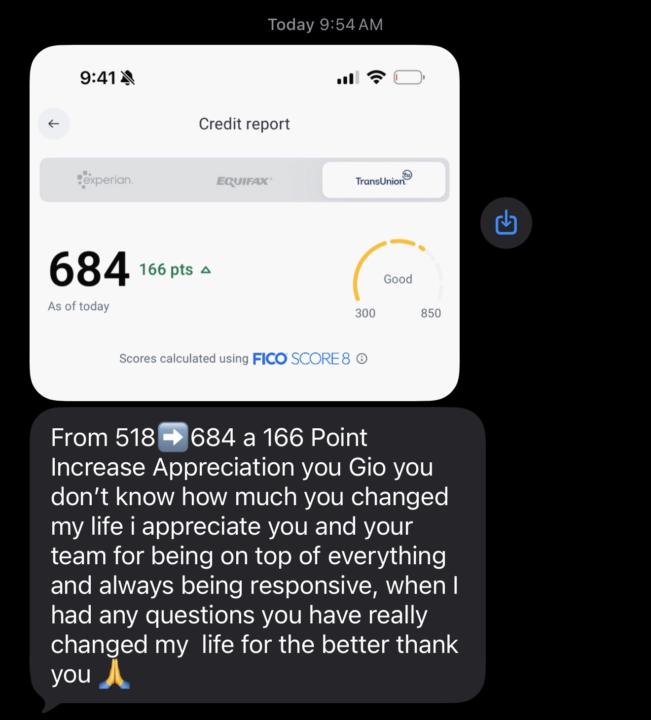 From 518 ➝ 684 ➡️ 166 POINT INCREASE 