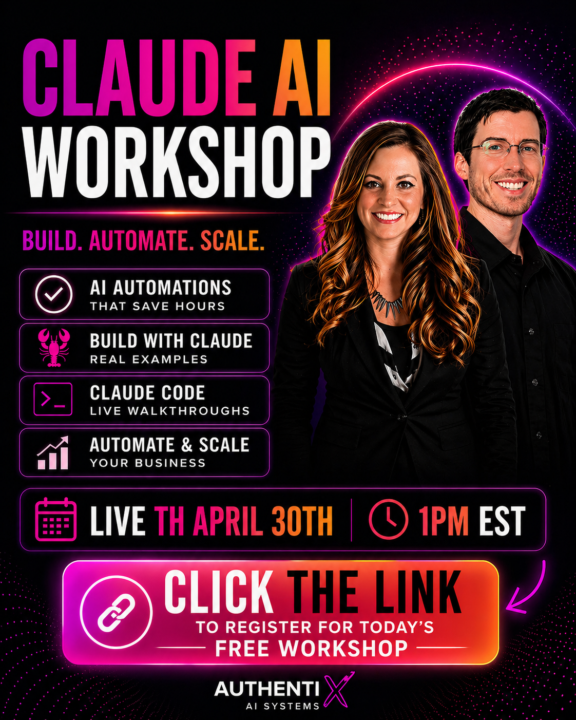 FREE CLAUDE AI MASTERCLASS APRIL 30