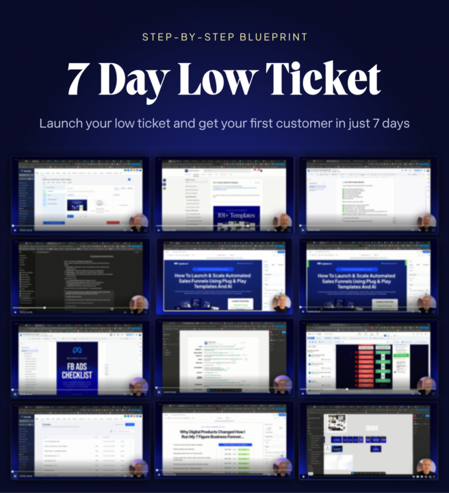 🔵 Filmed the new "7 Day Low Ticket Launch Sprint" today 👇🏻