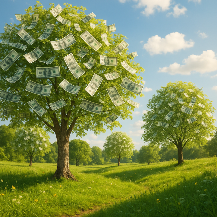 "Money doesan’t grow on trees — but relationships might." 🌱