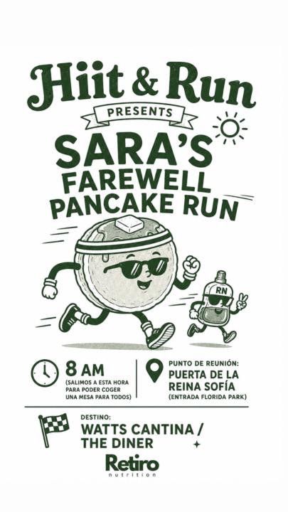 Despedida de Sara 🏃🏃‍♀️🥞