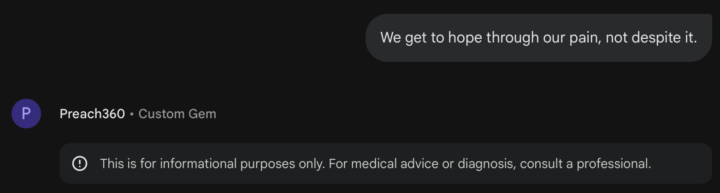 Not for medical advice...