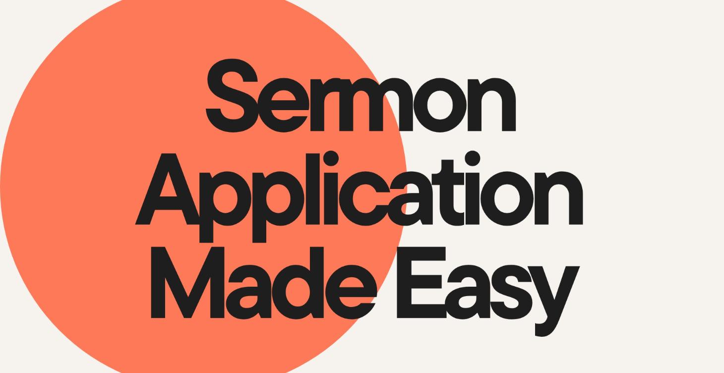 Sermon Application Made Easy