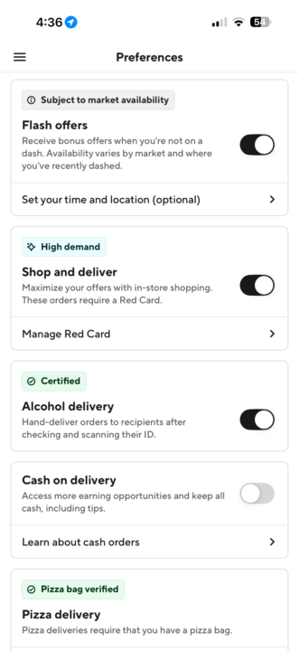 Wilcer bro can I see your preferences on both Uber Eats & DoorDash Im trying to replicate everything so I can finally make $10k in a month!