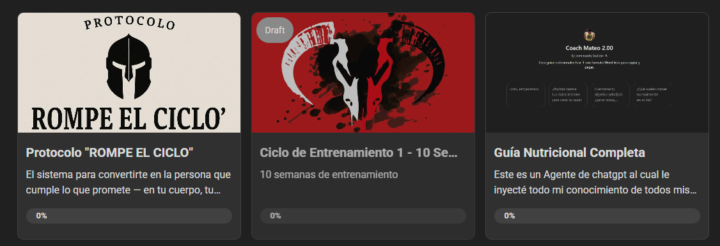 PROGRAMA DE ENTRENO Y ACCESO A GUÍA NUTRICIONAL 