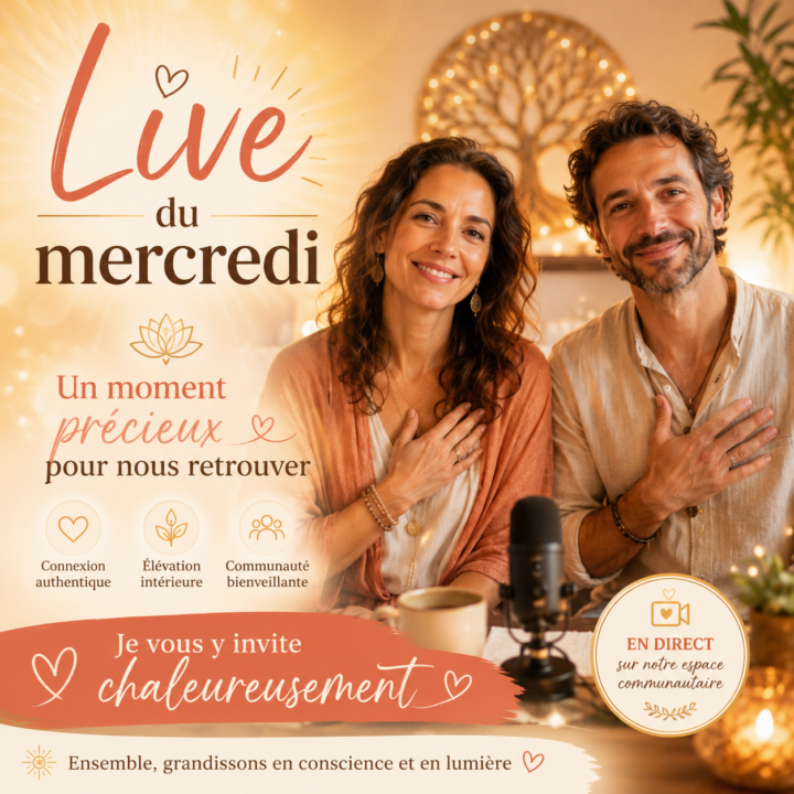 Invitation chaleureuse à notre live de chaque mercredi à 12h30