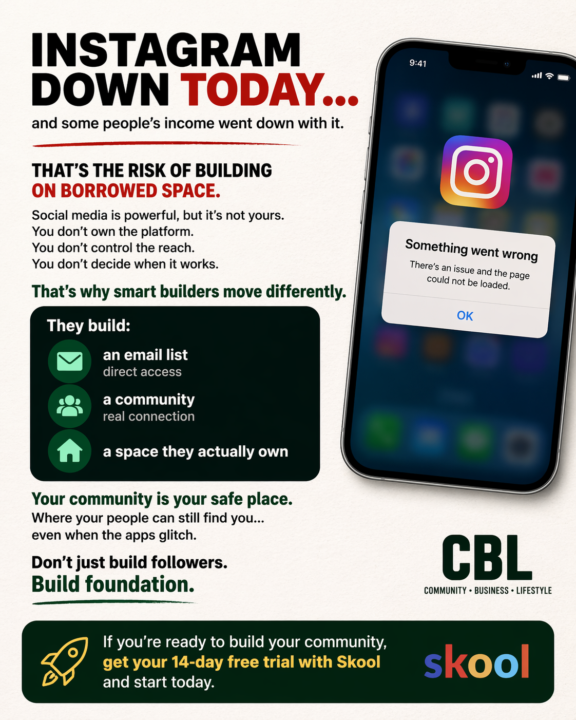 Instagram down today… and some people’s income went down with it