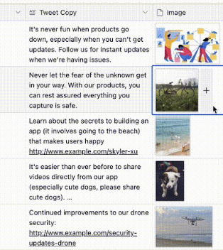 Airtable storage, upload platforms