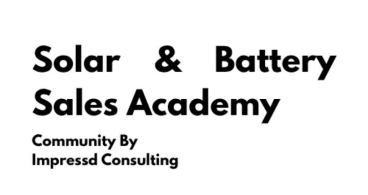 Solar & Battery Sales Academy