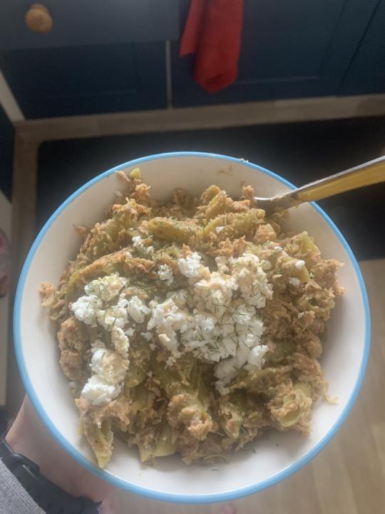 Tuna Pasta with Feta Cheese (100g protein)