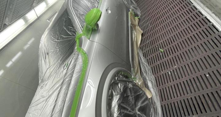 Automotive panel and paint