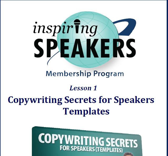 New Course Now Live – Copywriting Secrets for Speakers Templates