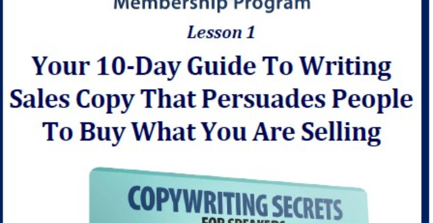 Copywriting Secrets for Speakers