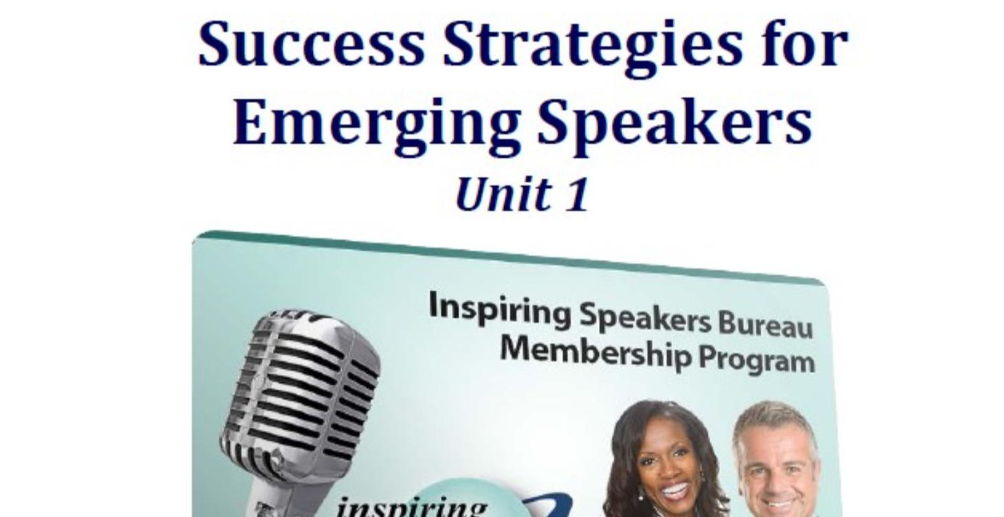 Success Strategies for Emerging Speakers