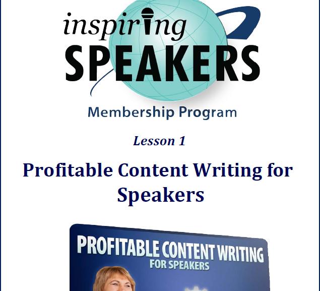New Course Alert: Profitable Content Writing for Speakers 
