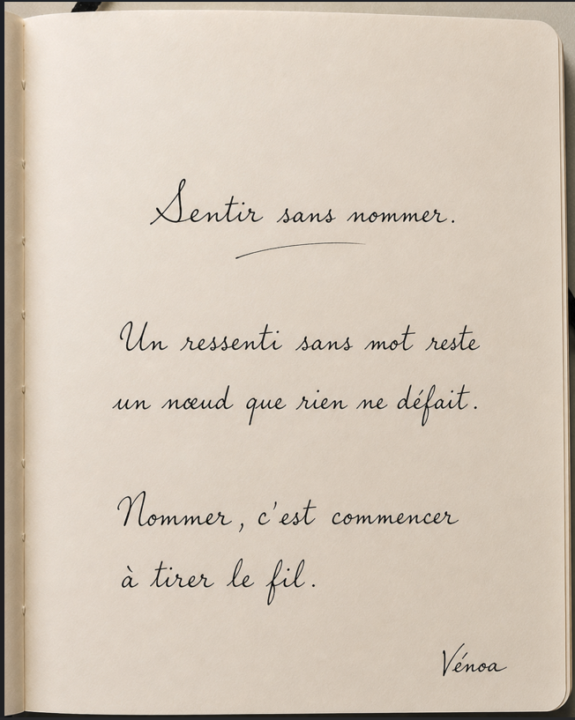 Ressentir sans nommer ...