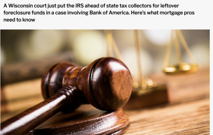 IRS Takes Surplus Funds in this Mortgage Foreclosure!