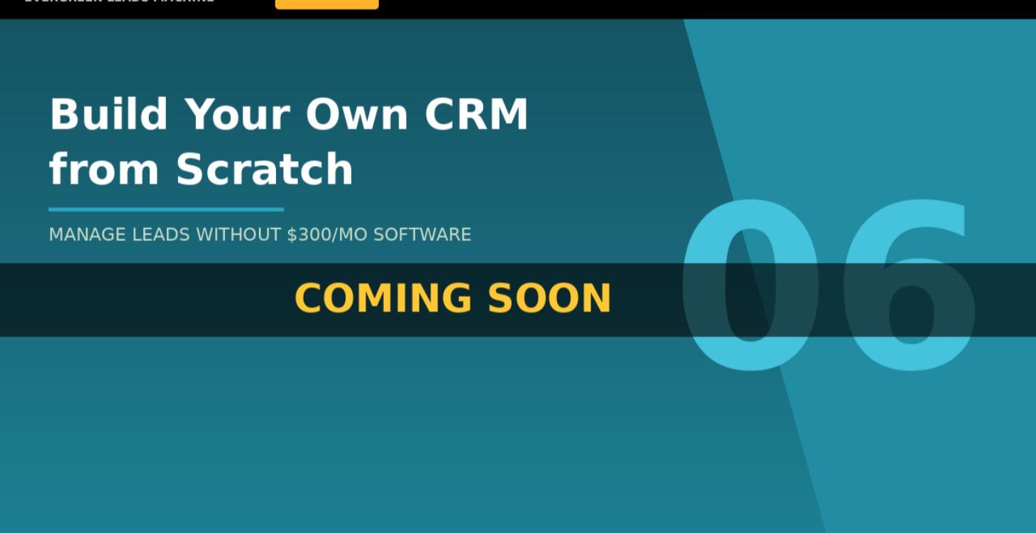 Build Your Own CRM from Scratch