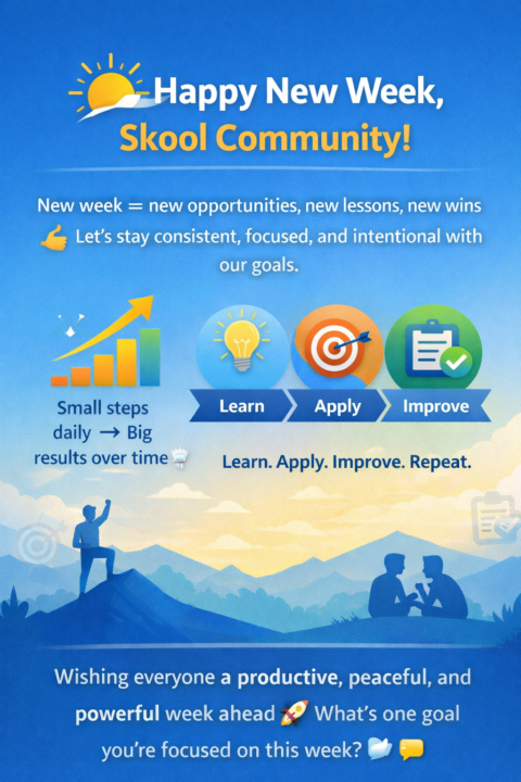 HAPPY NEW WEEK COMMUNITY