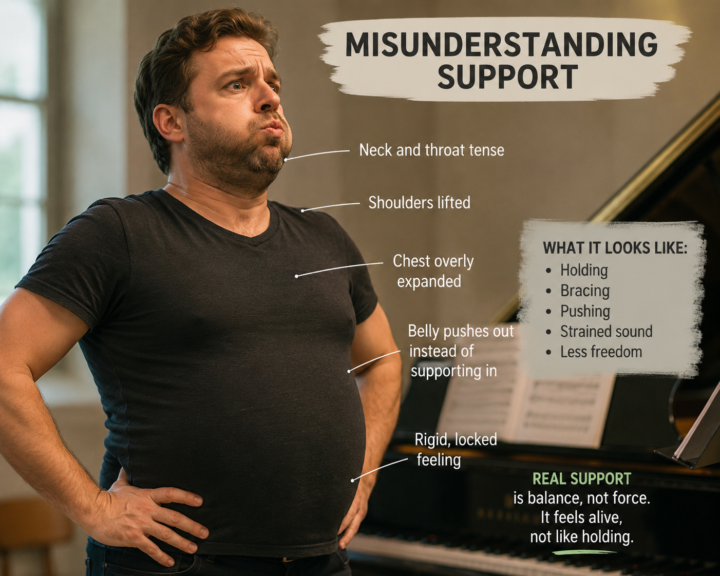 Singer Question: Support vs Tension