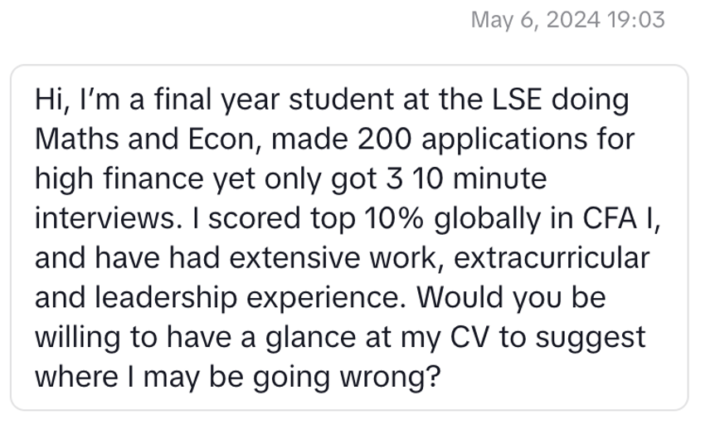 When I mean going to LSE doesn't mean anything, it really doesn't!