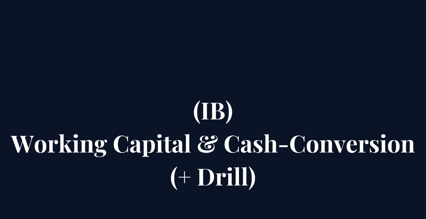 Working Capital & Cash-Conversion