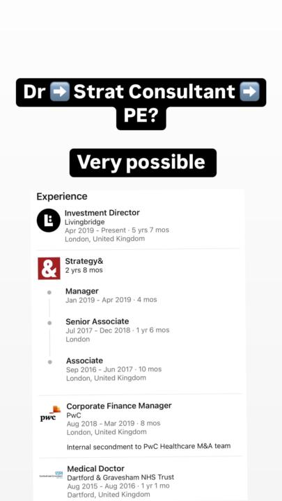 Consultant ➡️ PE? Very possible 