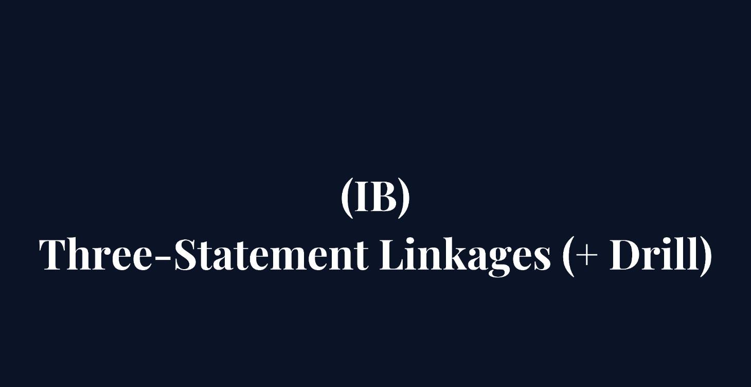 Three-Statement Linkages
