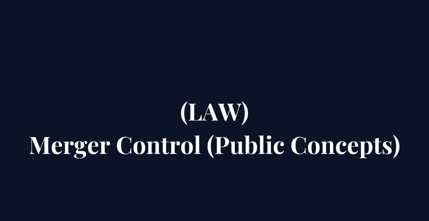 Merger Control