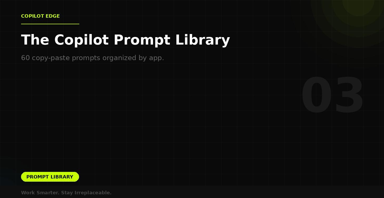 The Copilot Prompt Library