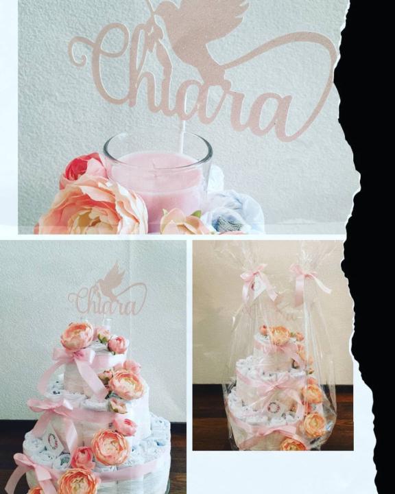 🎀 L’art du topper : la touche finale du gâteau de couches 🎀