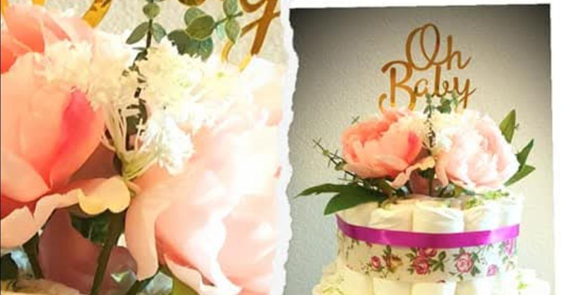 Ton premier gâteau de couches (style shabby chic)