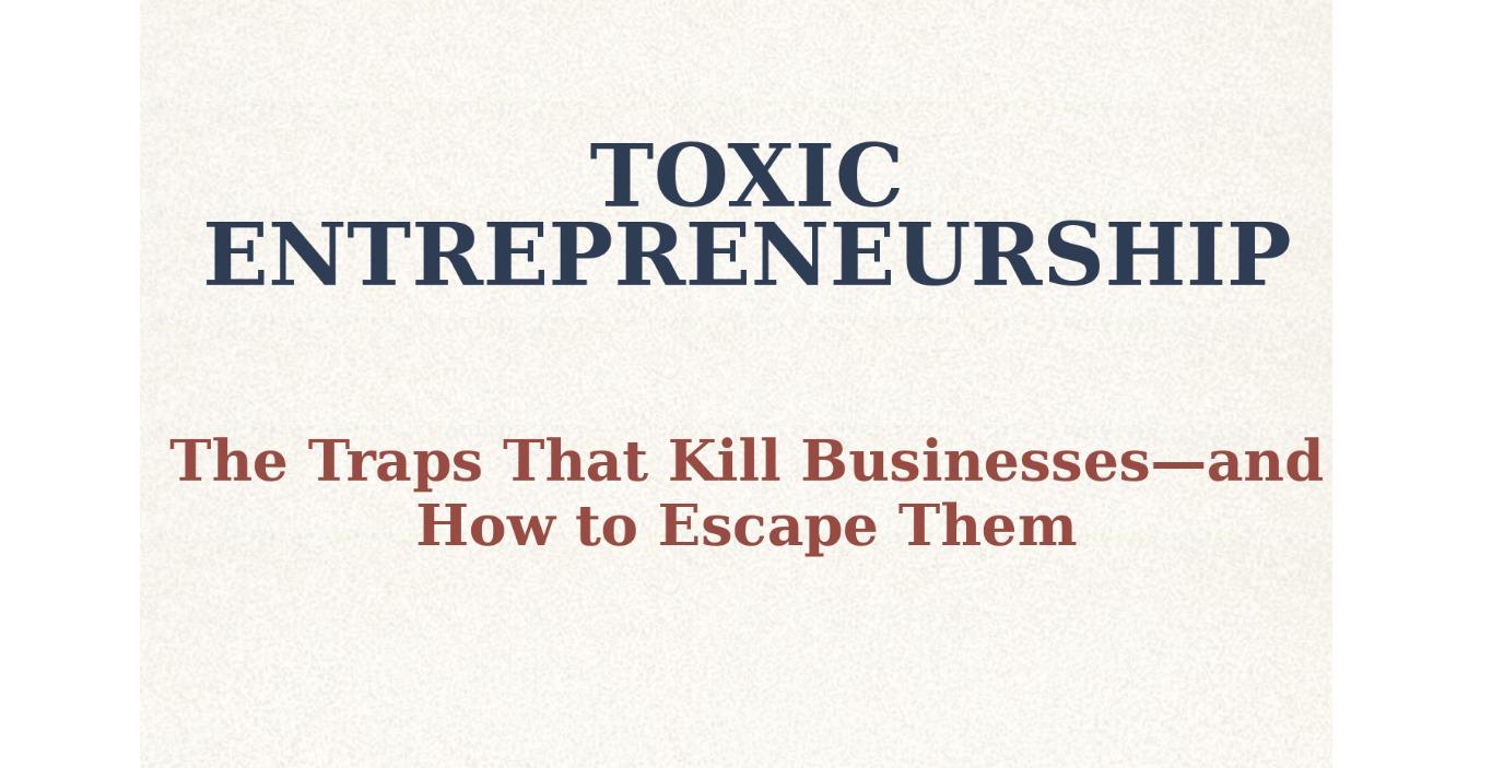 Toxic Entrpreneurship