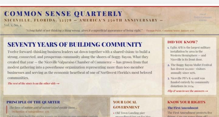 Common Sense Quarterly 9 x 12 