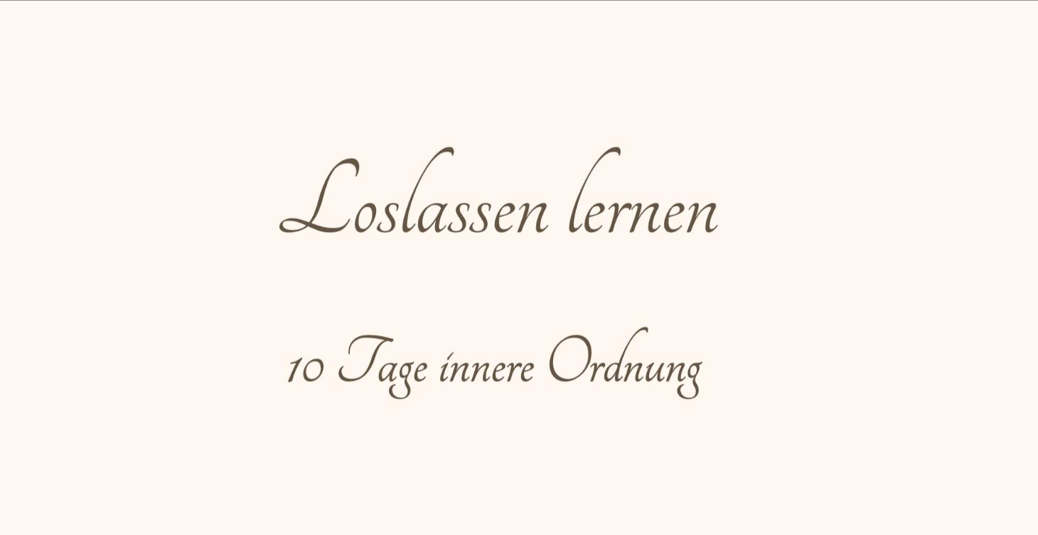 Loslassen lernen