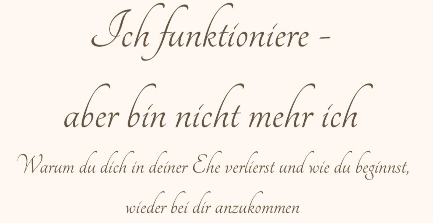 Ich funktioniere - aber bin nicht mehr ich
