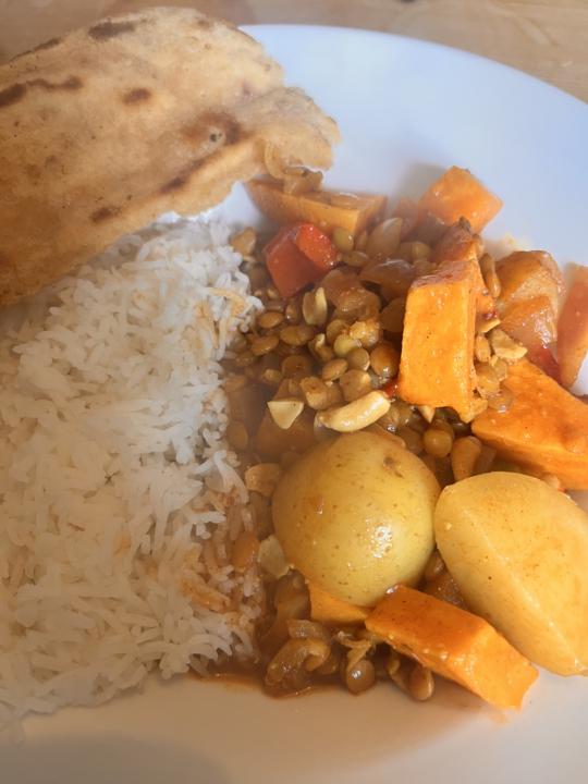 Pendang curry & homemade chapati 