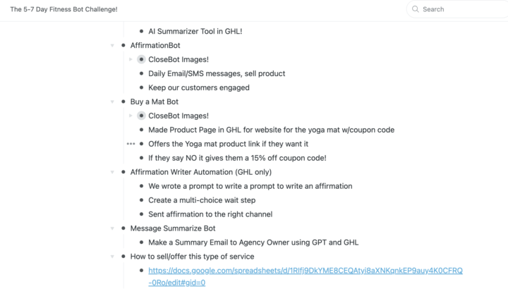 5-7 Day Fitness Bot Link