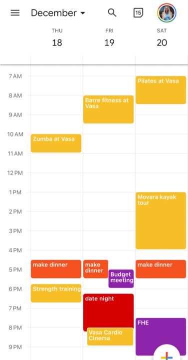 Calendar your workouts