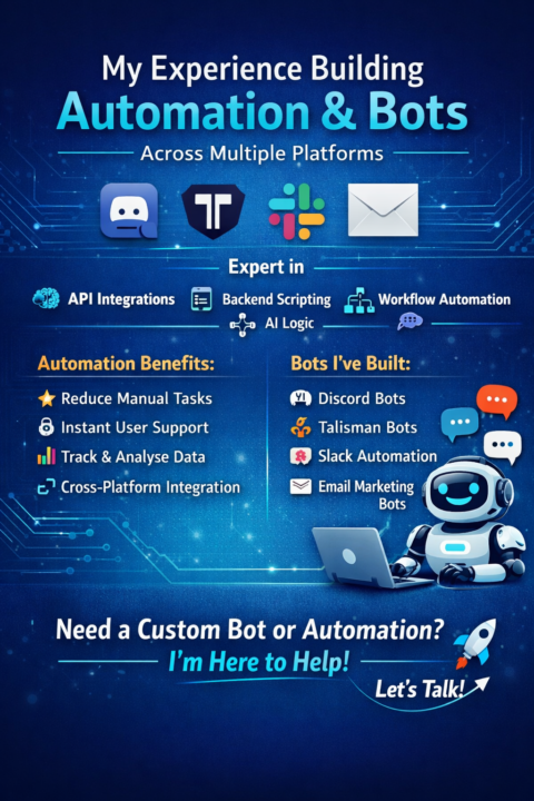Automation & Bot development across multiple platform