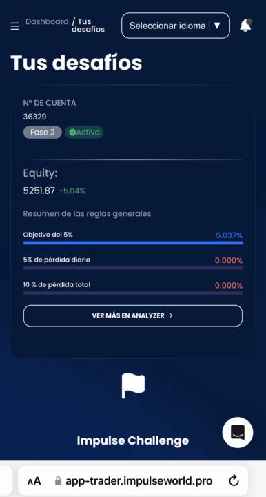 Challenge completado ✅ cuenta de 5k que me gane🔥