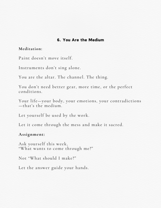 A Meditation & Assignment for this week