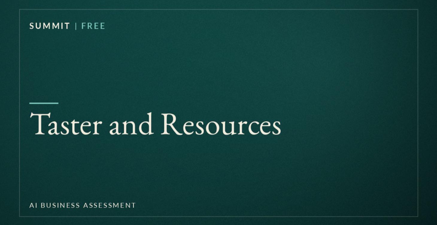 Tasters and Resources