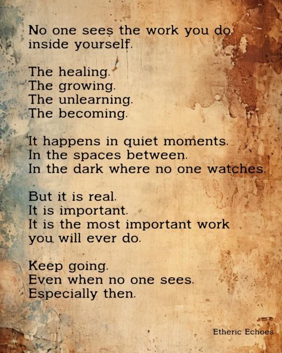 Creating quality thoughts brings happiness and lightness.