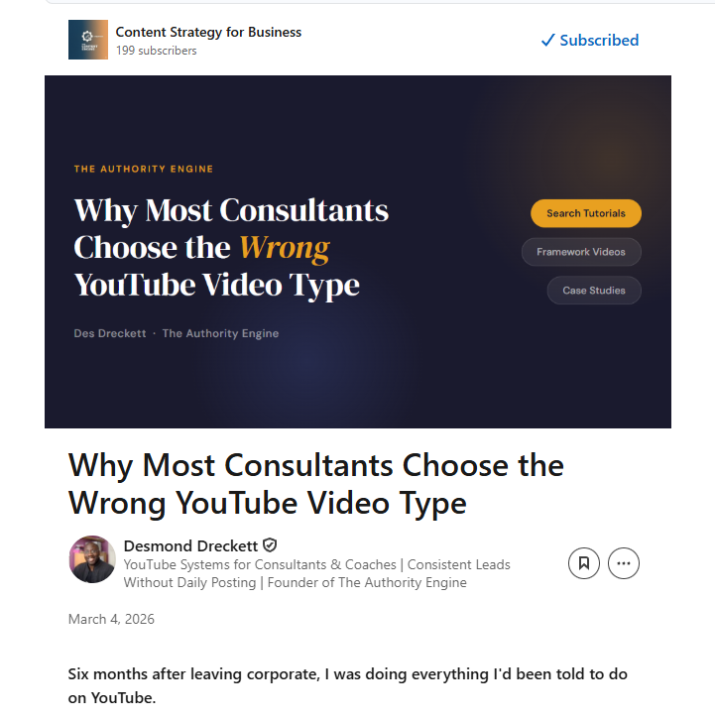 Most coaches and consultants are making the wrong type of YouTube video.