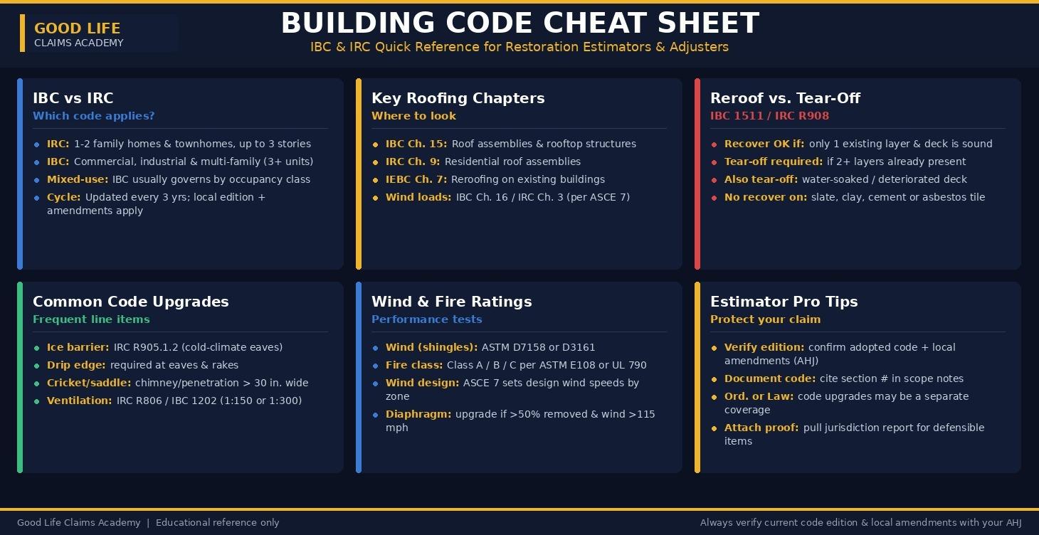 IBC Exteriors Cheat Sheet