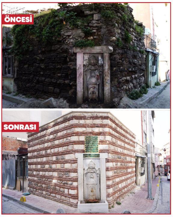 Yahyazade Ahmed Efendi Çeşmesi'ni suyuna kavuşturuldu