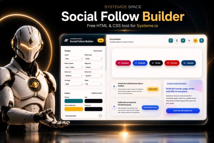 Social Follow Button Builder